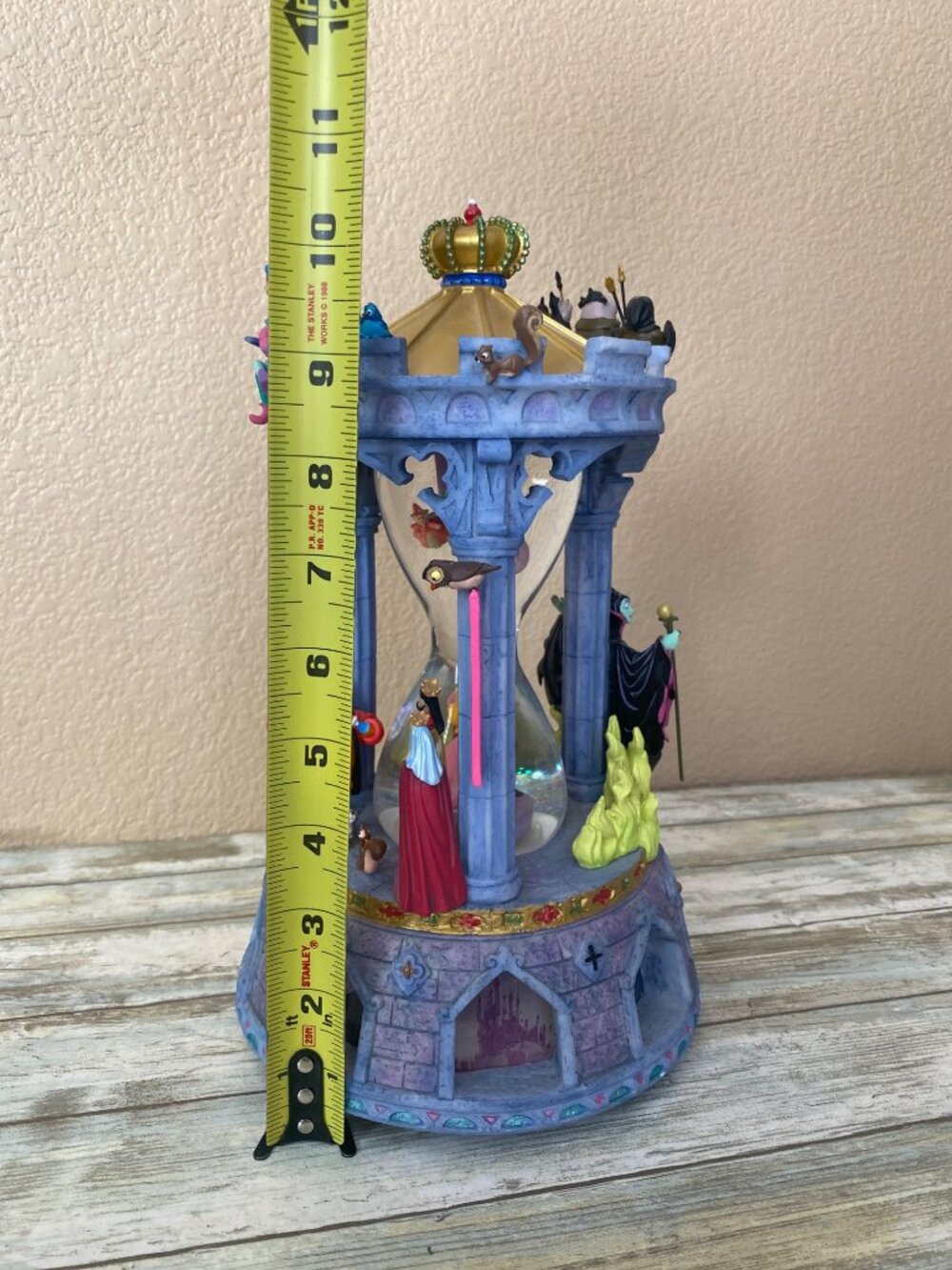 Disney Sleeping Beauty LED Light-UP Hourglass Snowglobe Music Box w/FLAWS - Picture 7 of 16